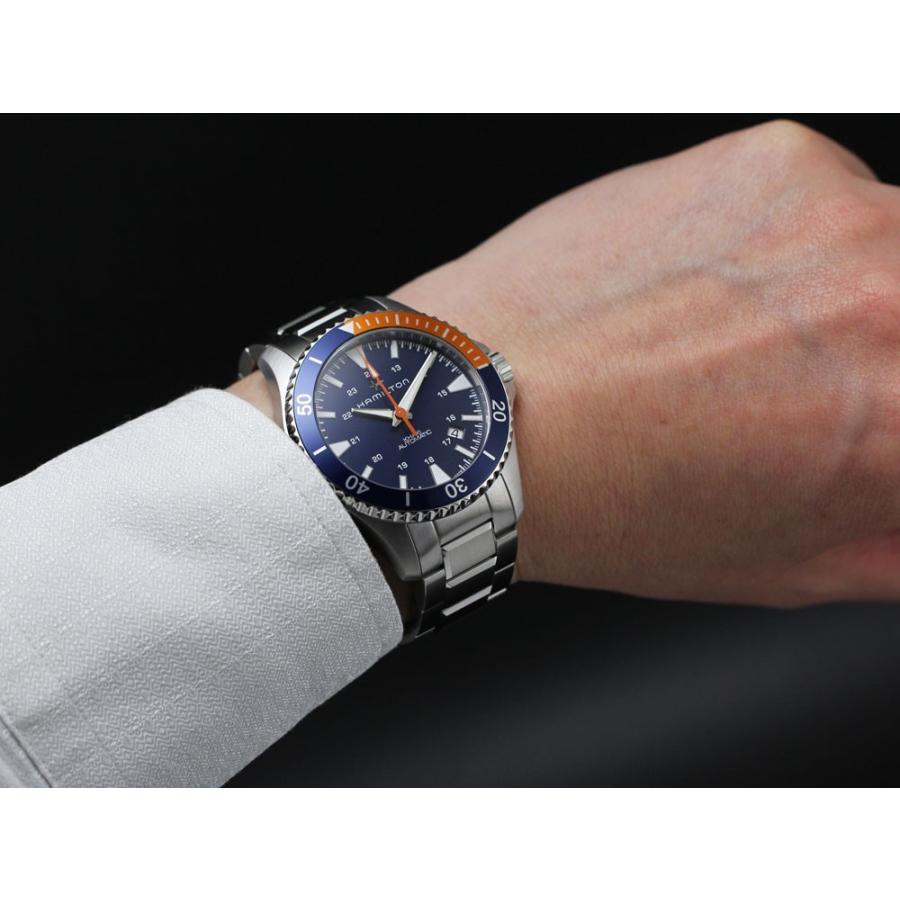 【ハミルトン公認】[即日発送][選べる5年延長保証] HAMILTON カーキ ネイビー スキューバ 40mm ブルーオレンジ SSブレス KHAKI NAVY SCUBA 正規輸入品 H82365141の画像
