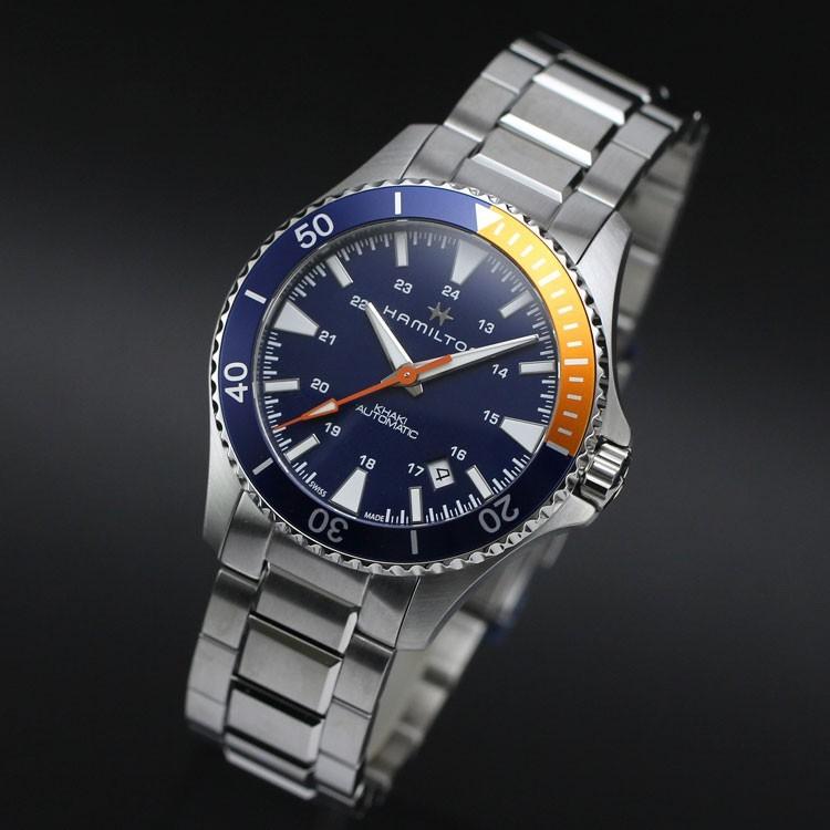 【ハミルトン公認】[即日発送][選べる5年延長保証] HAMILTON カーキ ネイビー スキューバ 40mm ブルーオレンジ SSブレス KHAKI NAVY SCUBA 正規輸入品 H82365141の画像