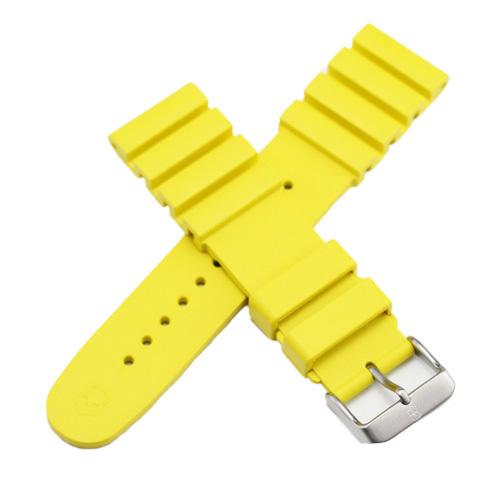 ビクトリノックス　VICTORINOX　イノックス ダイバー用　純正ラバーストラップ　22mm　イエロー　INOX 純正バネ棒付き 正規輸入品 005329