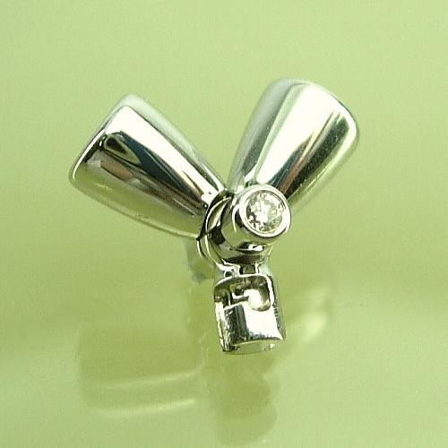K18WG ダイヤ入り クラスプ 【ヨルクハインツ】 Y字タイプ : jh-6003-1 