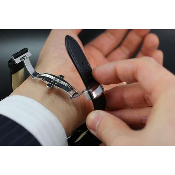 モレラート 新オリジナルプッシュ式Dバックル 観音開き 16,18,20mm