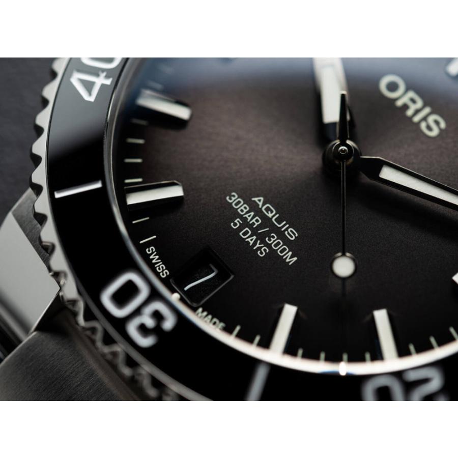 【オリス正規販売店】[即日発送][選べる5年延長保証] ORIS アクイス デイト キャリバー400 41mm アンスラサイト AQUIS CALIBRE400 正規輸入品 40077694154M｜jwo-bessho｜02