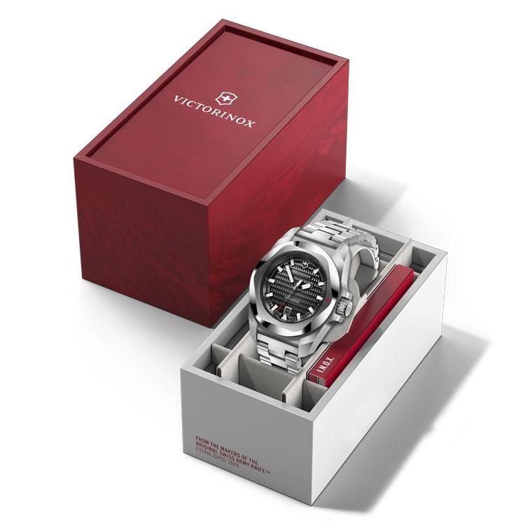 【ビクトリノックス正規販売店】[選べる5年延長保証][無金利ローン] VICTORINOX NEW イノックス オート ブラック INOX Automatic 正規輸入品 242019の画像