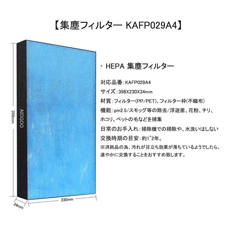 ダイキン 集じんフィルター KAFP029A4 交換フィルター 2074191 脱臭フィルター 2枚入り 空気清浄機 集塵 脱臭 交換フィルター 匂い 花粉対策 非純正 互換品｜jwork｜03