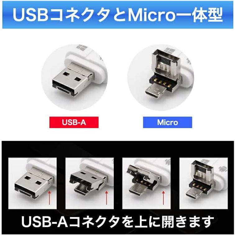 スマホ SD カードリーダー SDカード カメラリーダー 4in1 iPhone Android iPad Mac に対応 TypeC micro SD 写真 高速 バックアップ データ転送 画像｜jwork｜10