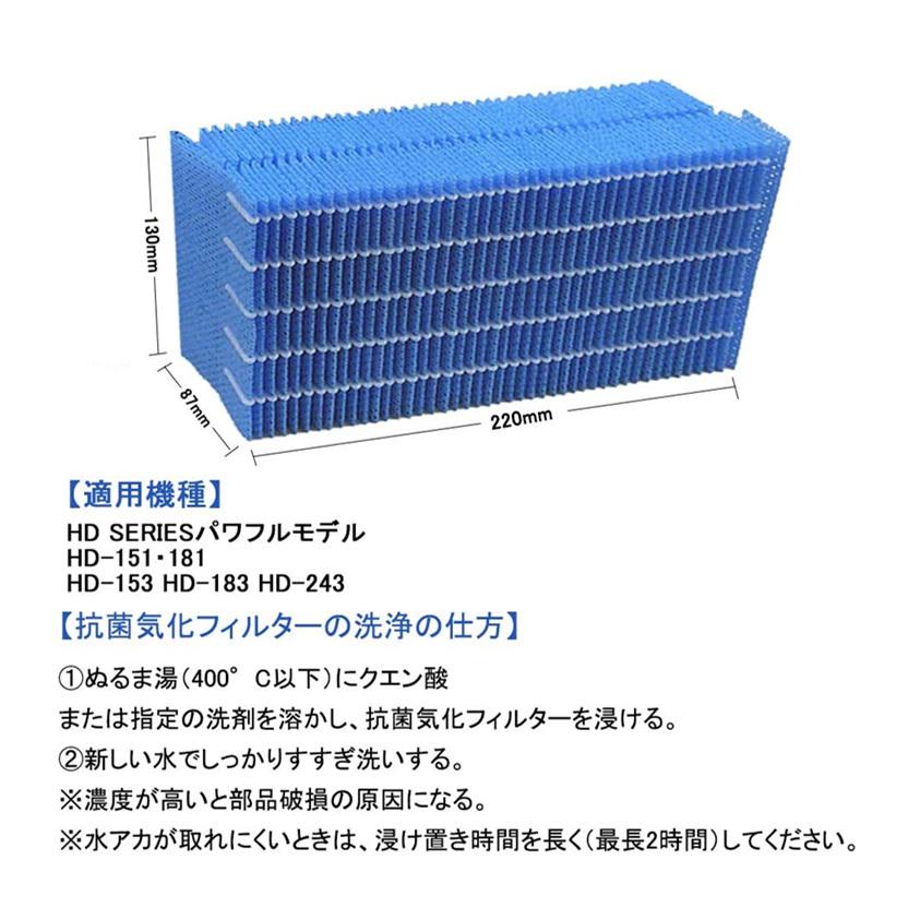 ダイニチ H060519 加湿器用 抗菌気化フィルター 2枚入り 5シーズン用 交換用加湿フィルター HD-151、HD-152、HD-242、HD-243 互換品｜jwork｜03