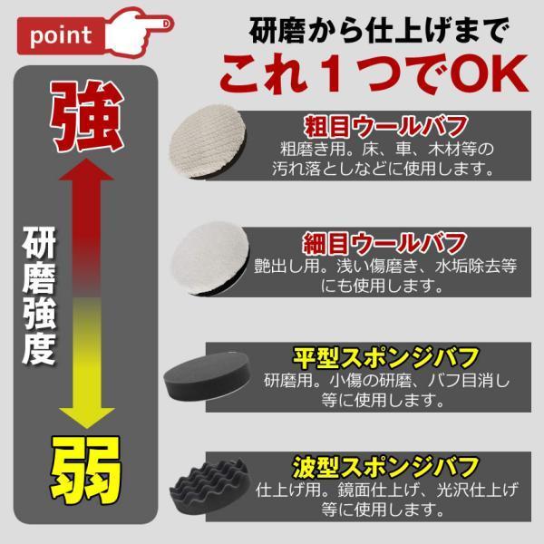ポリッシャー バフ 車 床 125mm 研磨 コンパウンド スポンジ