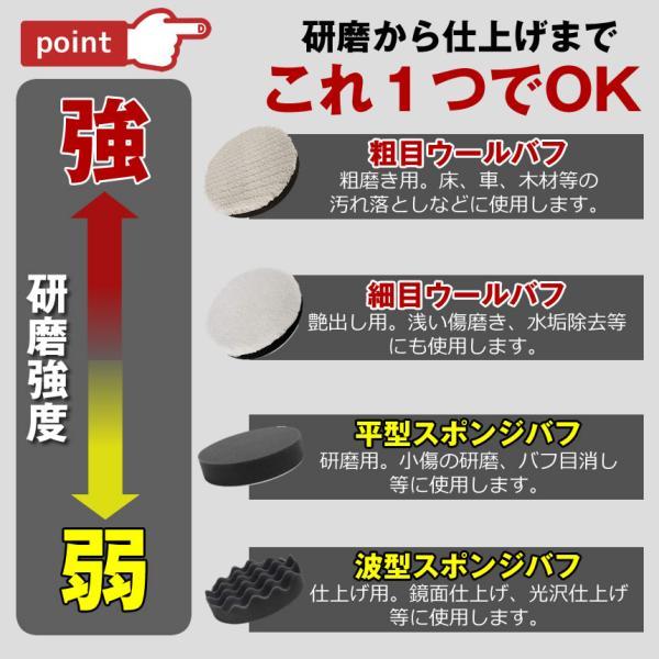 ポリッシャー バフ 車 床 125mm 研磨 コンパウンド スポンジ