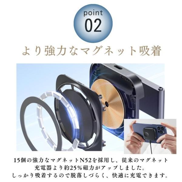 ワイヤレス充電器 magsafe充電器 置くだけ充電 マグセーフ充電器