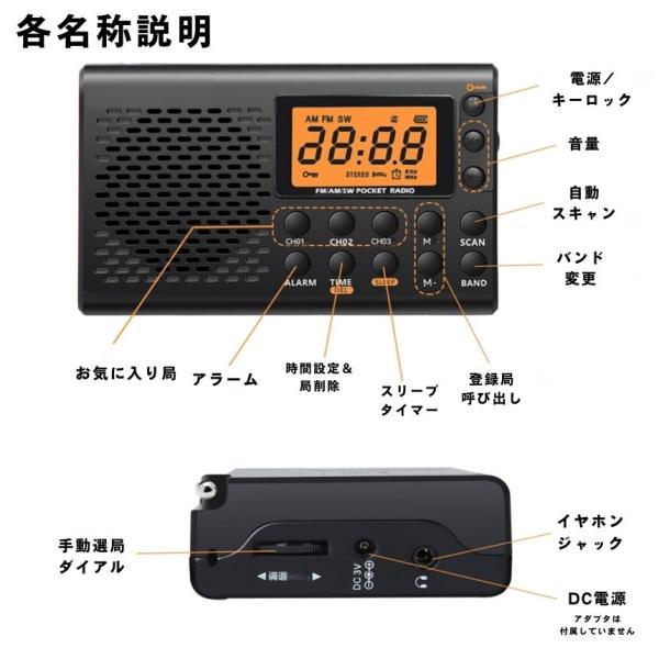 ポケット ラジオ 小型 ポータブル AM FM ワイドFM 防災ラジオ 軽量 超