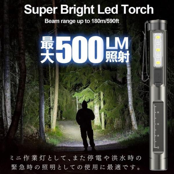 懐中電灯 ハンディライト ペンライト ペン型ライト クリップ led