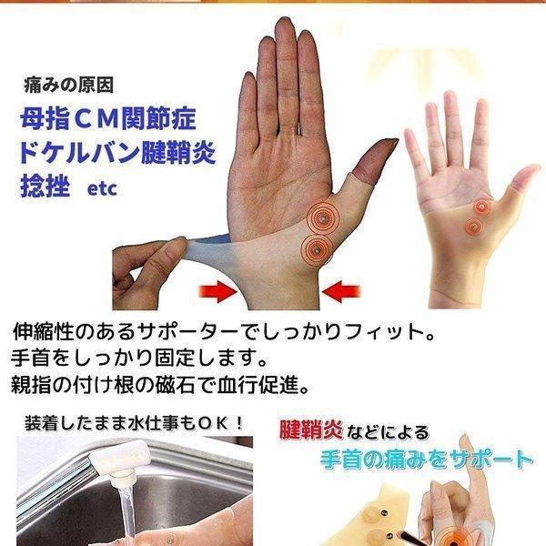親指サポーター 1個 手首 腱鞘炎 捻挫 磁気 親指 保護 痛み 手 指 酷使
