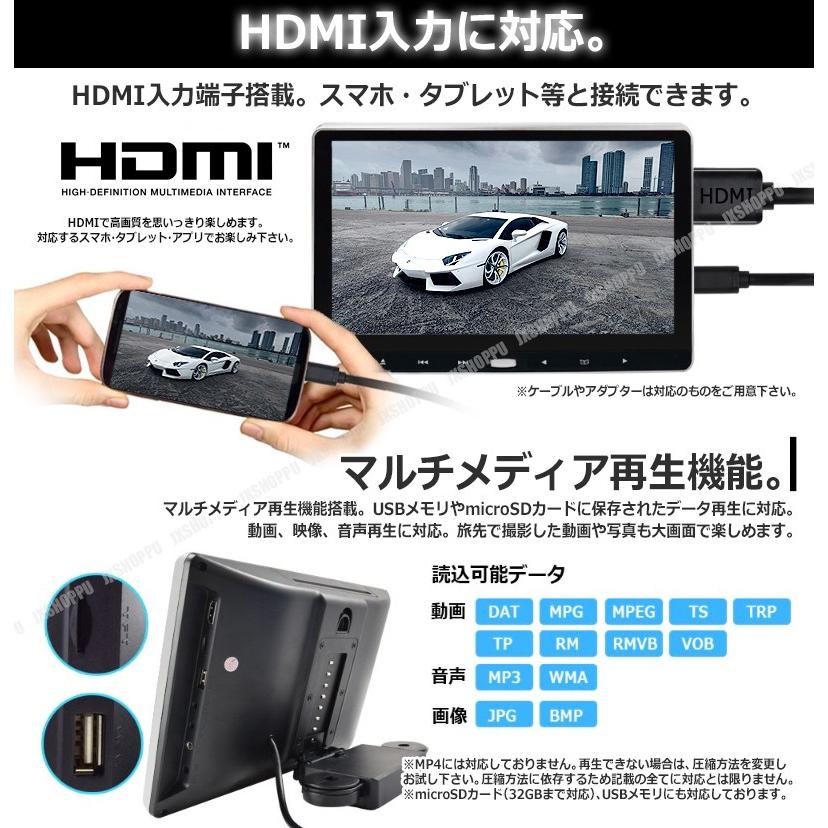 車載 11.6インチ ヘッドレストモニター スロットイン DVDプレーヤー iPhone スマホ 接続可能 次世代 HDMI モニター スピーカー内蔵  CPRM対応 車 汎用