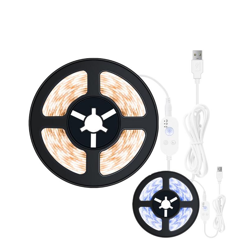 LED テープライト 5m 人感センサー付き USB式 切断可能 両面テープ