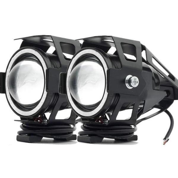 バイク LED フォグランプ 2個 後付け 7000K CREE U7 補助 ライト 汎用