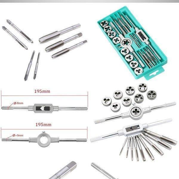 タップダイスセット ネジ穴 ネジ山 補修 修復 20pcs ボルト穴 ネジ切り