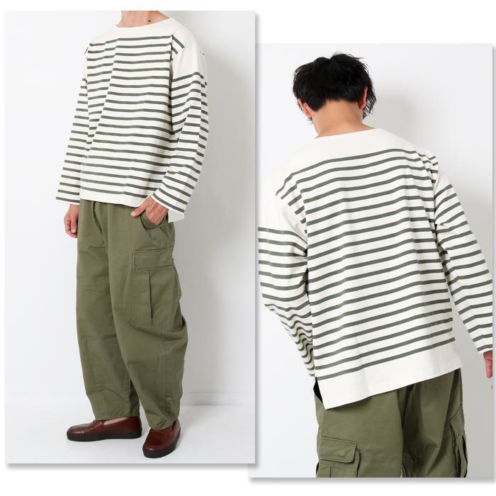 Johnbull（ジョンブル） バスクボーダー Tシャツ 25945 メンズ 長袖 t