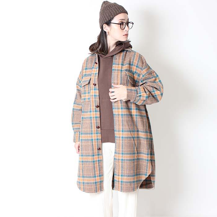 Allumer アリュメール チェックシャツ ビッグ シャツ コート