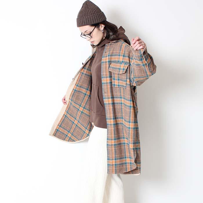 Allumer（アリュメール） チェックシャツ ビッグ シャツ コート