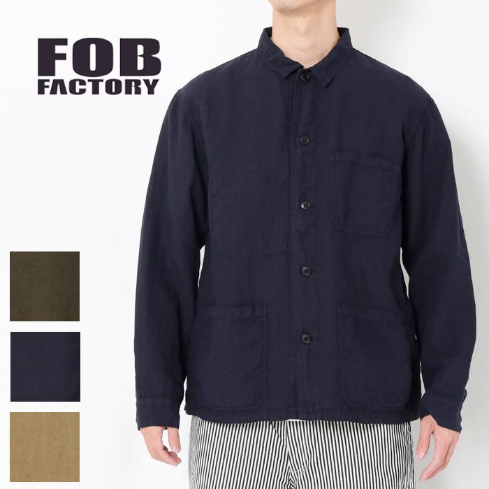 FOB FACTORY 長袖ネルシャツ サイズ3 ネイビー/グリーン FOB FACTORY 長袖ネルシャツ サイズ3 ネイビー/グリーン
