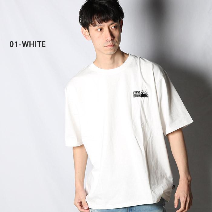 FIRST DOWN（ファーストダウン） ロゴ 刺繍 半袖 TシャツF701001