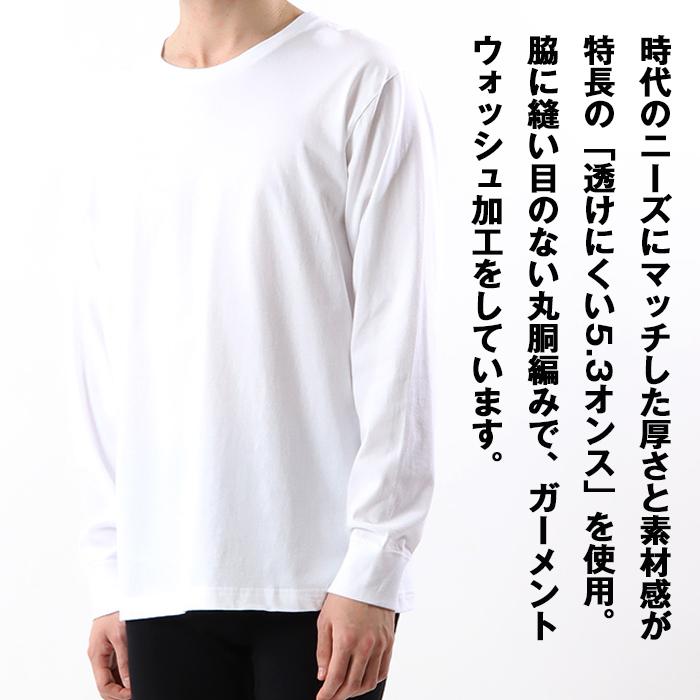 ジャパンフィット Hanes ヘインズ 2枚組 クルーネック ロングスリーブ