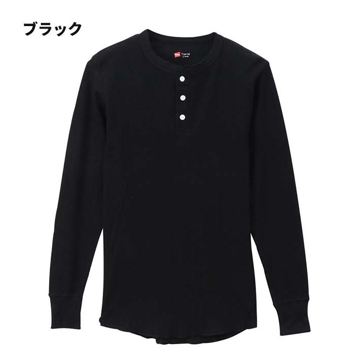 Hanes ヘインズ サーマル ヘンリーネックロングスリーブTシャツ HM4-Q502 tシャツ ヘンリーネック ロンT 長袖 無地 綿 メンズ｜jxt-style｜08