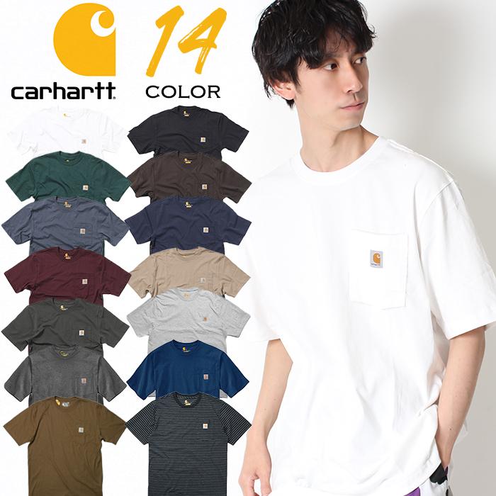 Carhart カーハート ワークウェア ポケット Tシャツ Tシャツ K87 メンズ 半袖 Tシャツ ロゴ ブランド アメカジ カジュアル