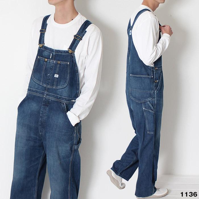 LEE リー DUNGAREES OVERALL ダンガリーズ オーバーオール LM7254 サロペット デニム パンツ メンズ ユーズド ルーズ｜jxt-style｜04