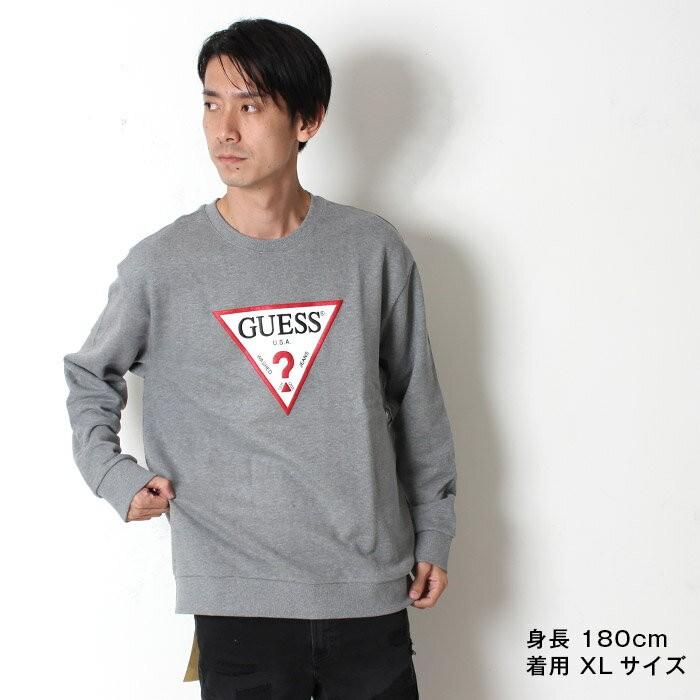 Guess Guess ゲス 長袖 ロングスリーブ トライアングルロゴ スウェット エンボス Mi3k8465 メンズ 黒 白 ストリート オシャレ ペアルック トレーナー Mi3k8465 Jxt Style 通販 Yahoo ショッピング