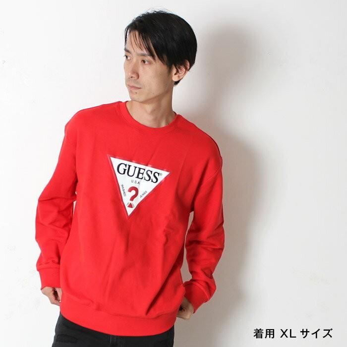Guess Guess ゲス 長袖 ロングスリーブ トライアングルロゴ スウェット エンボス Mi3k8465 メンズ 黒 白 ストリート オシャレ ペアルック トレーナー Mi3k8465 Jxt Style 通販 Yahoo ショッピング