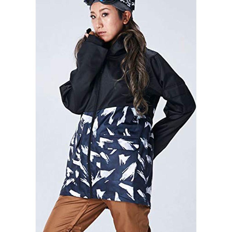 スノーボード ウェア レディース 上下セット 黒ジオメトリーｘベージュ 4サイズ S Xl キッズ スノボウェア 18 1 クラシック