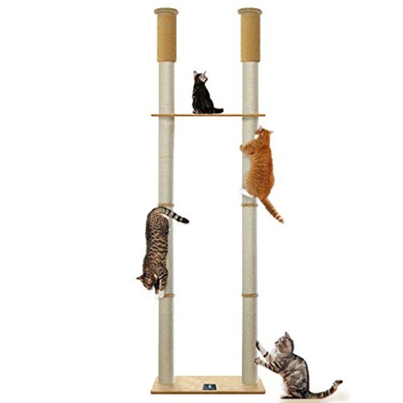 Sale10 Off 高さ240 255cm 突っ張り つっぱり 式 ツイン 木登りキャットポール 猫爪とぎ Ottostyle Jp 拡張可能 遊 運動不足解消 Eisschool Com