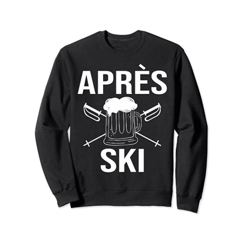 Apres 【2021秋冬新作】 Ski 7周年記念イベントが ビールとスキーポール トレーナー スキー スノーボード