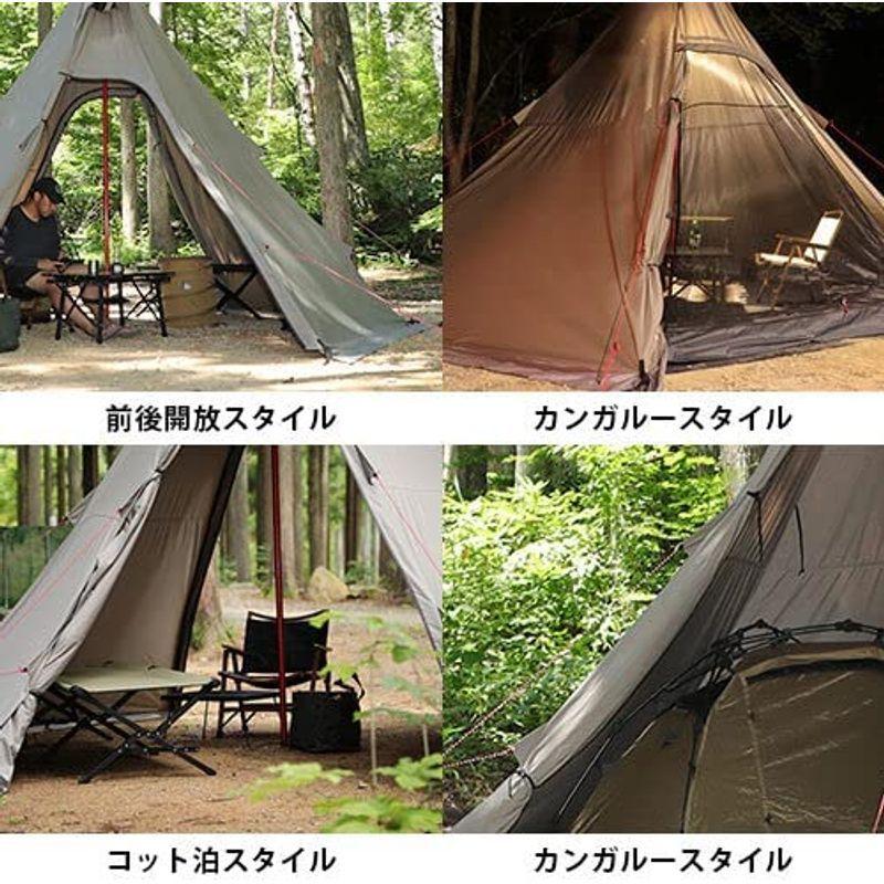 期間限定特価】 クイックキャンプ ポリコットン ワンポールテント QC