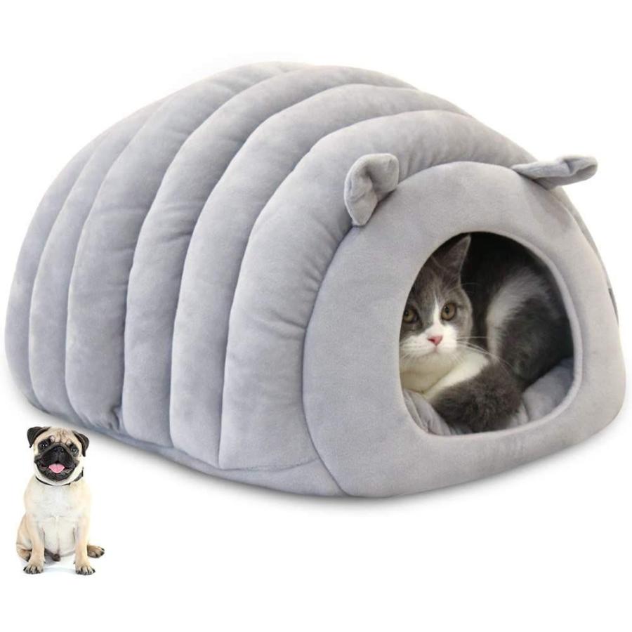 Petshy 猫ベッド 猫ハウス 猫 クッション ペット ベッド犬 ネコ 柔 最大49 Offクーポン ベ 寒さ対策 ベット犬クッションドーム型ベッド 犬暖かい ッド