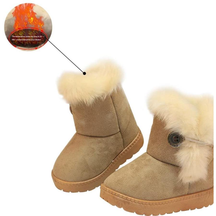 超熱 スノーブーツ キッズ 幼児 ベビーシューズ 冬 ベビー用ショートブーツ ファー裏地付き 子供 女の子 男の子 Wantannas Go Id