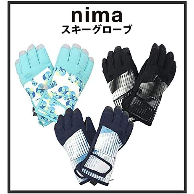 Nimaジュニアグローブ140cm用 nima(ニーマ) スキー 手袋 子供 スキーグローブ キッズ ジュニア 男の子 スノーグローブ ホワイト 140cm