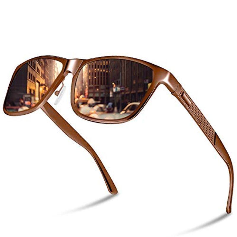 1305円 激安人気新品 Glazata 偏光サングラス Uv400 紫外線カット メタルフレームスポーツサングラス ドライブ 野球 自転車 釣りランニングゴルフ