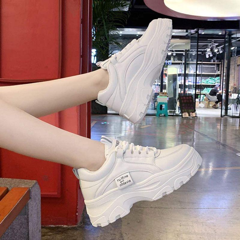 お買得 Goodvalue 厚底スニーカー レディース 白 ダッドスニーカー 人気 韓国 レディースシューズ 厚底シューズ 軽量 通学靴 通勤靴 美 Cisama Sc Gov Br