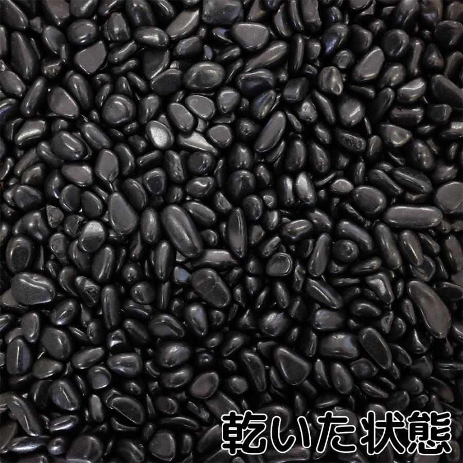 TAIKOH 高級黒玉石 黒光石 3分 12-16mm 200kg 化粧砂利 ブラック 黒 磨き 玉石 小_2