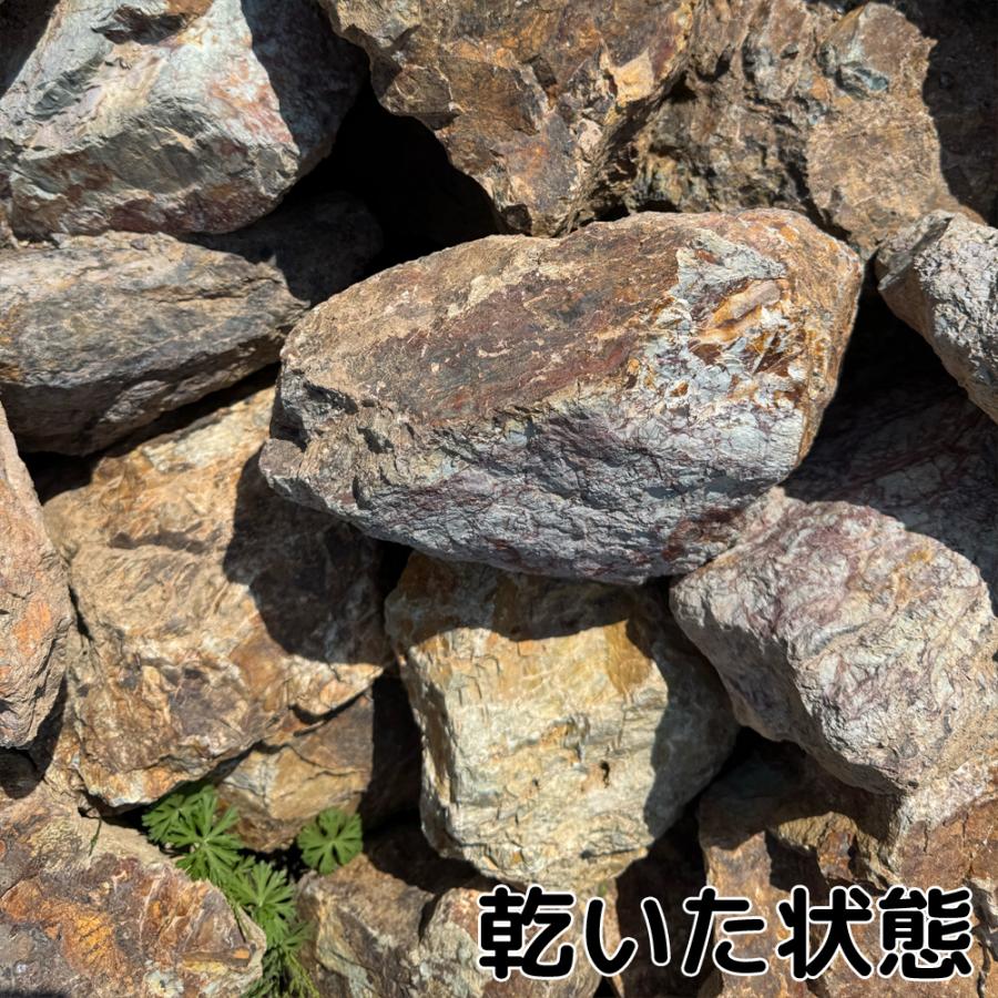 TAIKOH 岐阜チャート石 50-150mm 200kg 国産 みかも石 鵜沼石 茶 ブラウン 割石 大_2