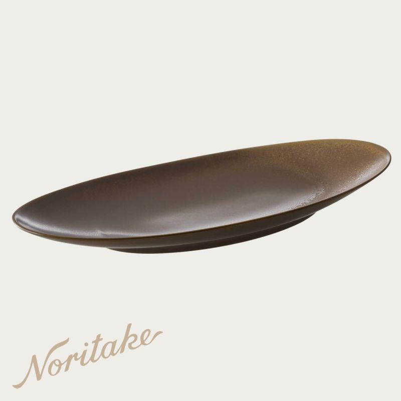 オリッジ 40cm オーバルプラター （茶） 〈10-587J/94984〉 ノリタケ 正規品 ホテル レストラン 業務用 プロユース 食器 大皿 化粧箱なし