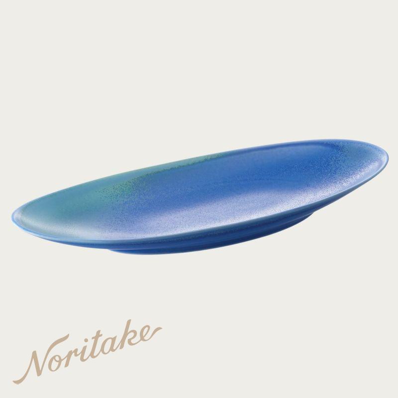 オリッジ 40cm オーバルプラター （青） 〈10-589J/94984〉 ノリタケ 正規品 ホテル レストラン 業務用 プロユース 食器 大皿 化粧箱なし