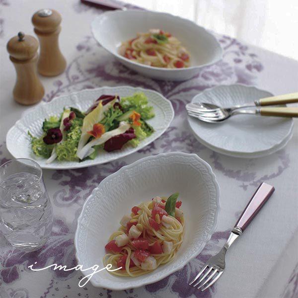 ノリタケ NORITAKE シェール ブラン 27cm オーバルプレート 白い ノリタケ NORITAKE シェール ブラン 27cm オーバルプレート 白い