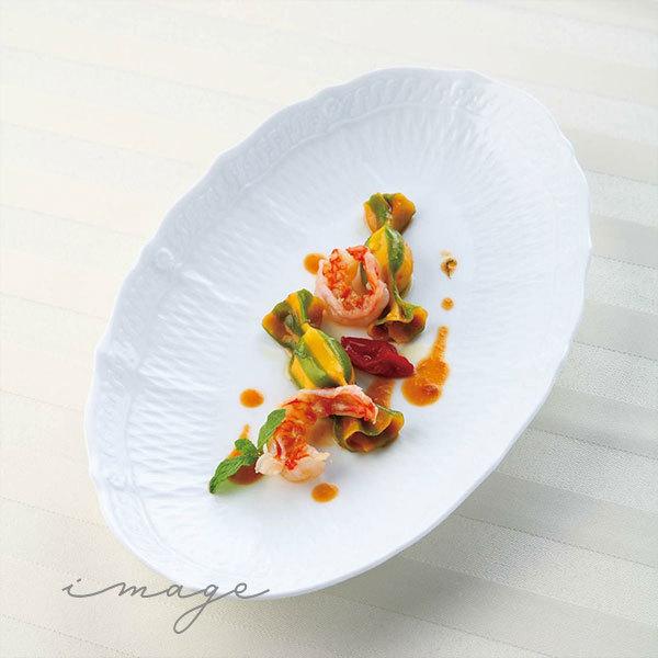 ノリタケ NORITAKE シェール ブラン 27cm オーバルプレート 白い ノリタケ NORITAKE シェール ブラン 27cm オーバルプレート 白い