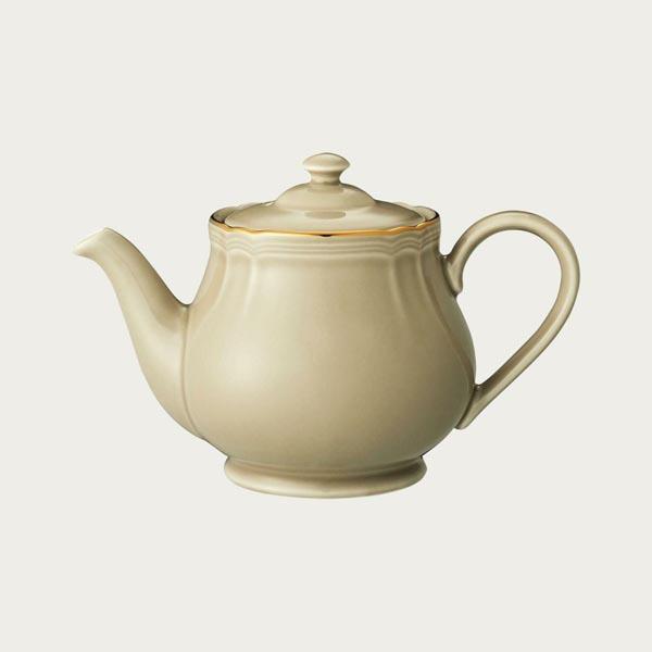 ノリタケ fine porcelain 1731 プロポーザル ゴールドライン ノリタケ プロポーザル トープ ゴールドライン ティーポット 〈1731L