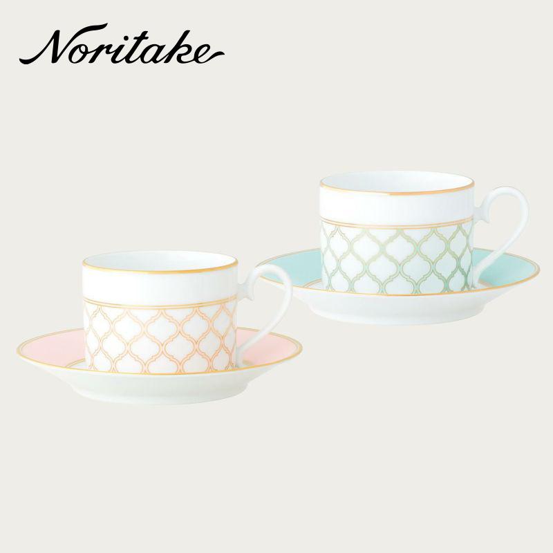 ノリタケ エターナルパレス カップ＆ソーサー ペア（色変り） 〈1742