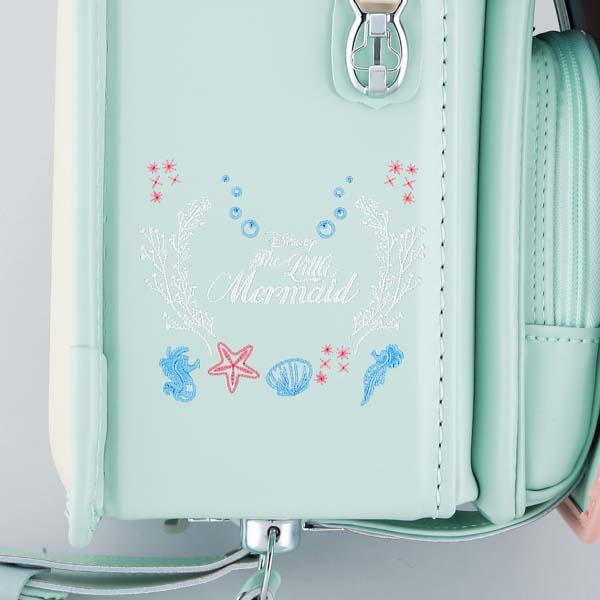 メーカー直送 お取り寄せ品 ディズニープリンセスデザイン ランドセル＜リトルマーメイド＞ ミントクリーム 〈D2618MT-9〉 SGR8Aの画像