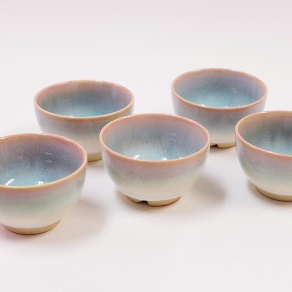 萩焼 窯元 萩陶苑 椿萩窯 茶碗 mint まめ碗5客セット 和食器 萩焼 窯元 萩陶苑 椿萩窯 茶碗 mint まめ碗5客セット 和食器